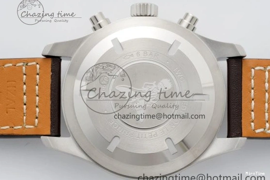 MIROTIME 0407 Pilot Chrono SS AZF 1:1 Best Edition Blue Dial on Brown Leather Strap A TimelessDesign 7060